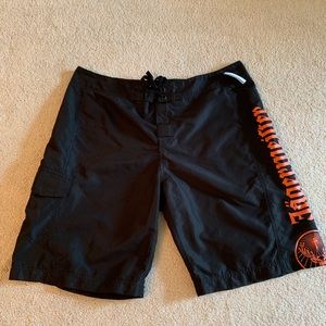 Jagermeister men’s board shorts XL black & orange